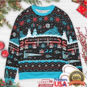 Festive Force Be With You Star Wars Ugly Christmas Sweatshirt