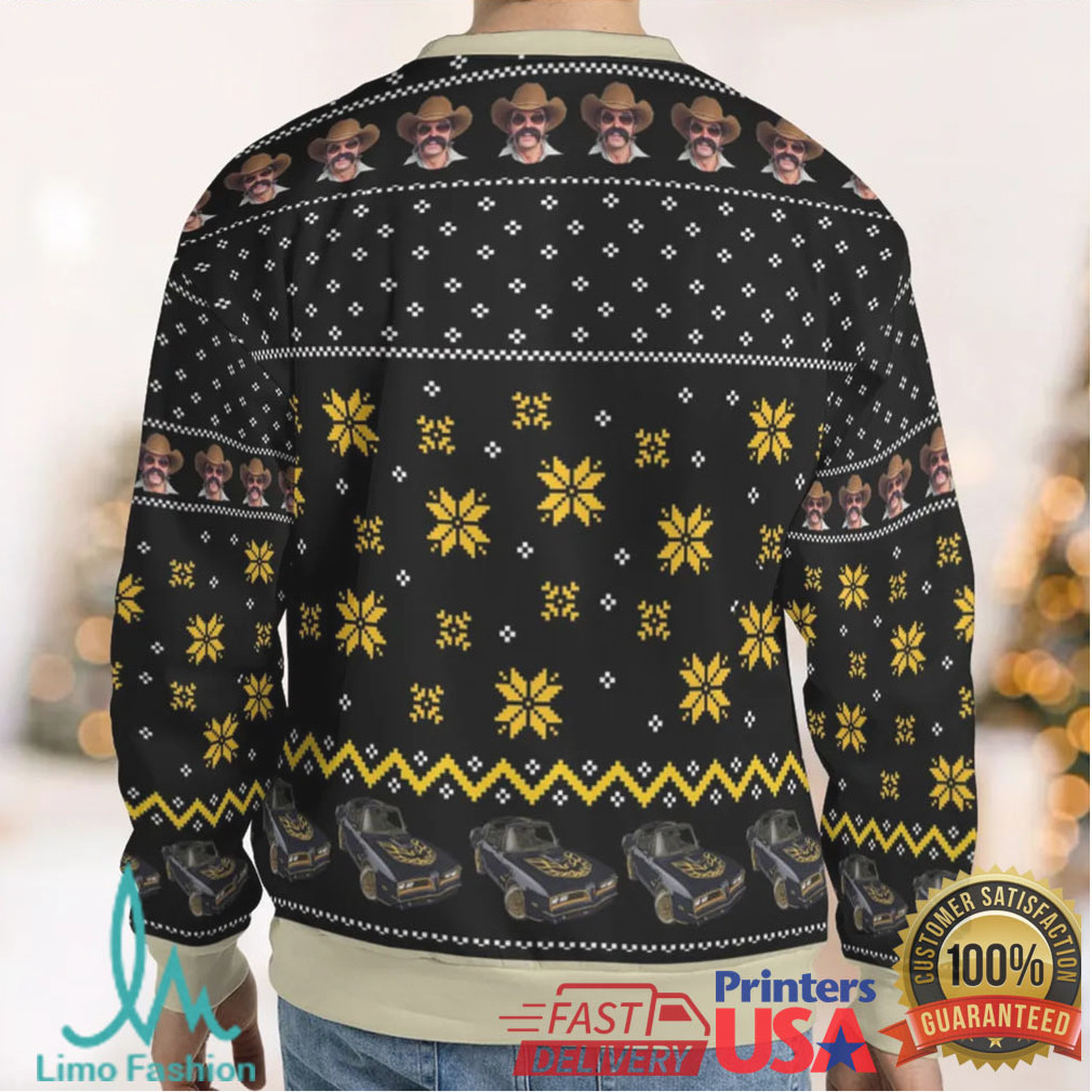 Snowman Smokey and the Bandit Ugly Christmas Sweatshirt Snowman Smokey and the Bandit Ugly Christmas Sweatshirt