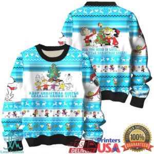 All You Need Is Love Peanuts Charlie Brown and Snoopy Ugly Christmas Sweater