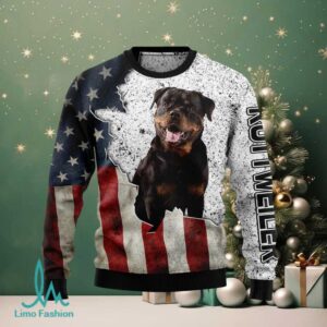 American Rottweiler Ugly Christmas Sweater
