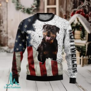 American Rottweiler Ugly Christmas Sweater