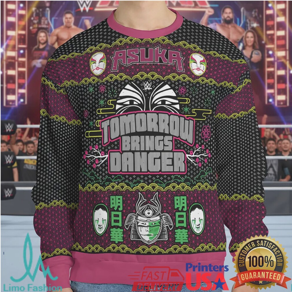 Asuka Tomorrow Brings Danger Ugly Christmas Sweatshirt Asuka Tomorrow Brings Danger Ugly Christmas Sweatshirt