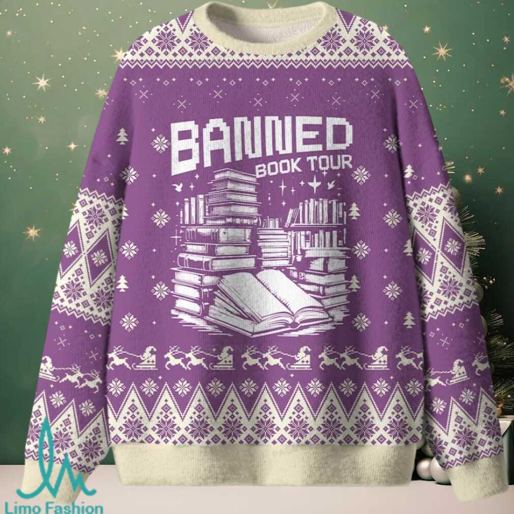 Banned Book Tour Unisex Ugly Knit Sweatshirt Banned Book Tour Unisex Ugly Knit Sweatshirt