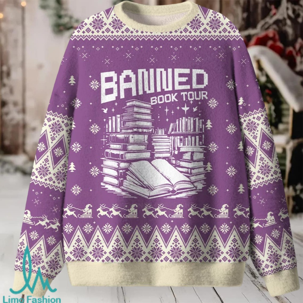 Banned Book Tour Unisex Ugly Knit Sweatshirt Banned Book Tour Unisex Ugly Knit Sweatshirt