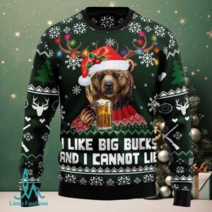 Bear Hunting and Beer Ugly Christmas Sweater Bear Hunting and Beer Ugly Christmas Sweater