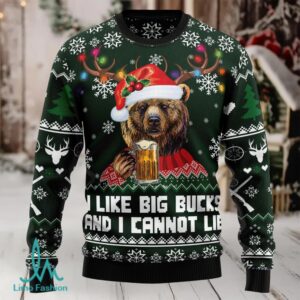 Bear Hunting and Beer Ugly Christmas Sweater