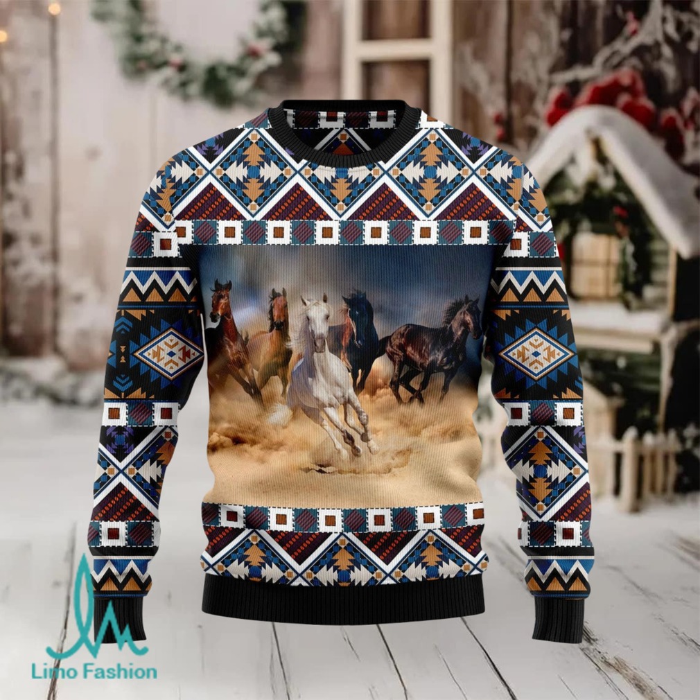 Beautiful Horses Ugly Christmas Sweater Beautiful Horses Ugly Christmas Sweater