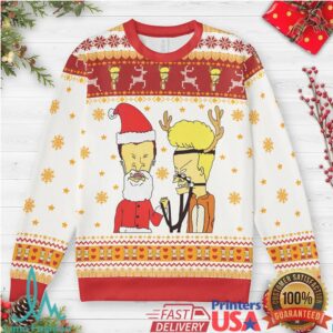 Beavis and Butthead Ugly Christmas Sweatshirt