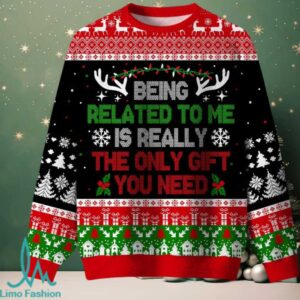 Being Related to Me Ugly Christmas Fuzzy Fleece Sweatshirt Being Related to Me Ugly Christmas Fuzzy Fleece Sweatshirt