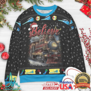 Believe The Polar Express Ugly Christmas Sweatshirt