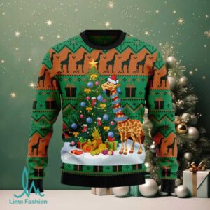 Christmas Tree Giraffe Ugly Christmas Sweater Christmas Tree Giraffe Ugly Christmas Sweater