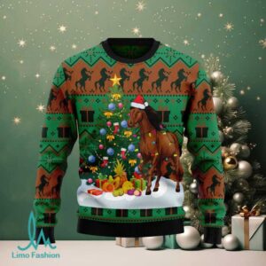 Christmas Tree Horse Ugly Christmas Sweater Christmas Tree Horse Ugly Christmas Sweater