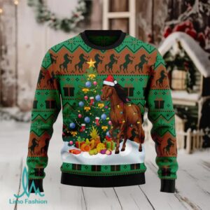 Christmas Tree Horse Ugly Christmas Sweater