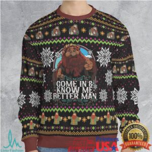 Come In and Know Me Better Man Ugly Christmas Sweatshirt