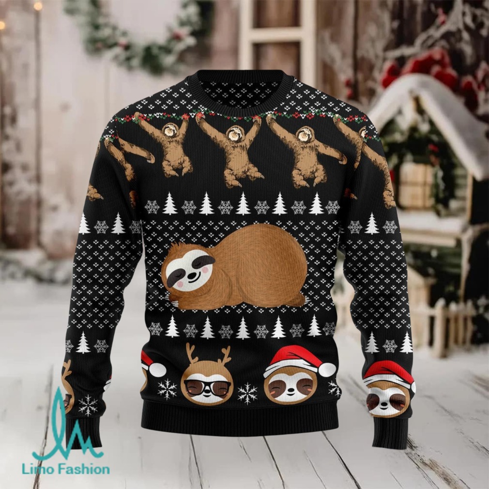 Crazy Sloth Ugly Christmas Sweater Crazy Sloth Ugly Christmas Sweater