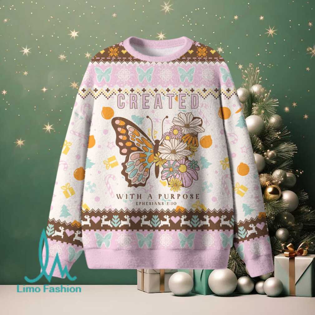 Created With A Purpose Christian Lightweight Sweater Created With A Purpose Christian Lightweight Sweater