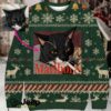 Smoking Black Cat Vintage Christmas Ugly Sweatshirt