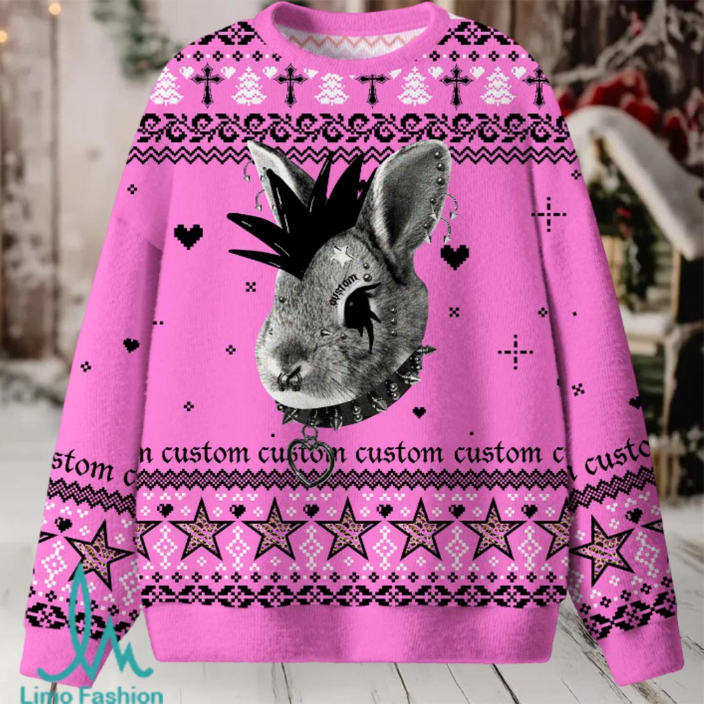Custom Punk Pet Christmas Knit Sweatshirt Custom Punk Pet Christmas Knit Sweatshirt