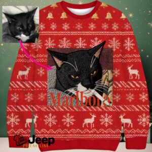 Custom Red Christmas Ugly Sweatshirt