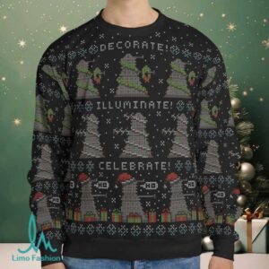 Decorate Illuminate Celebrate Doctor Who Ugly Christmas Sweatshirt Decorate Illuminate Celebrate Doctor Who Ugly Christmas Sweatshirt