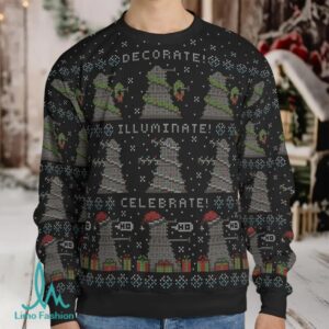 Decorate Illuminate Celebrate Doctor Who Ugly Christmas Sweatshirt