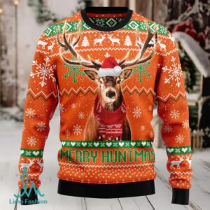 Deer Merry Huntmas Ugly Christmas Sweater