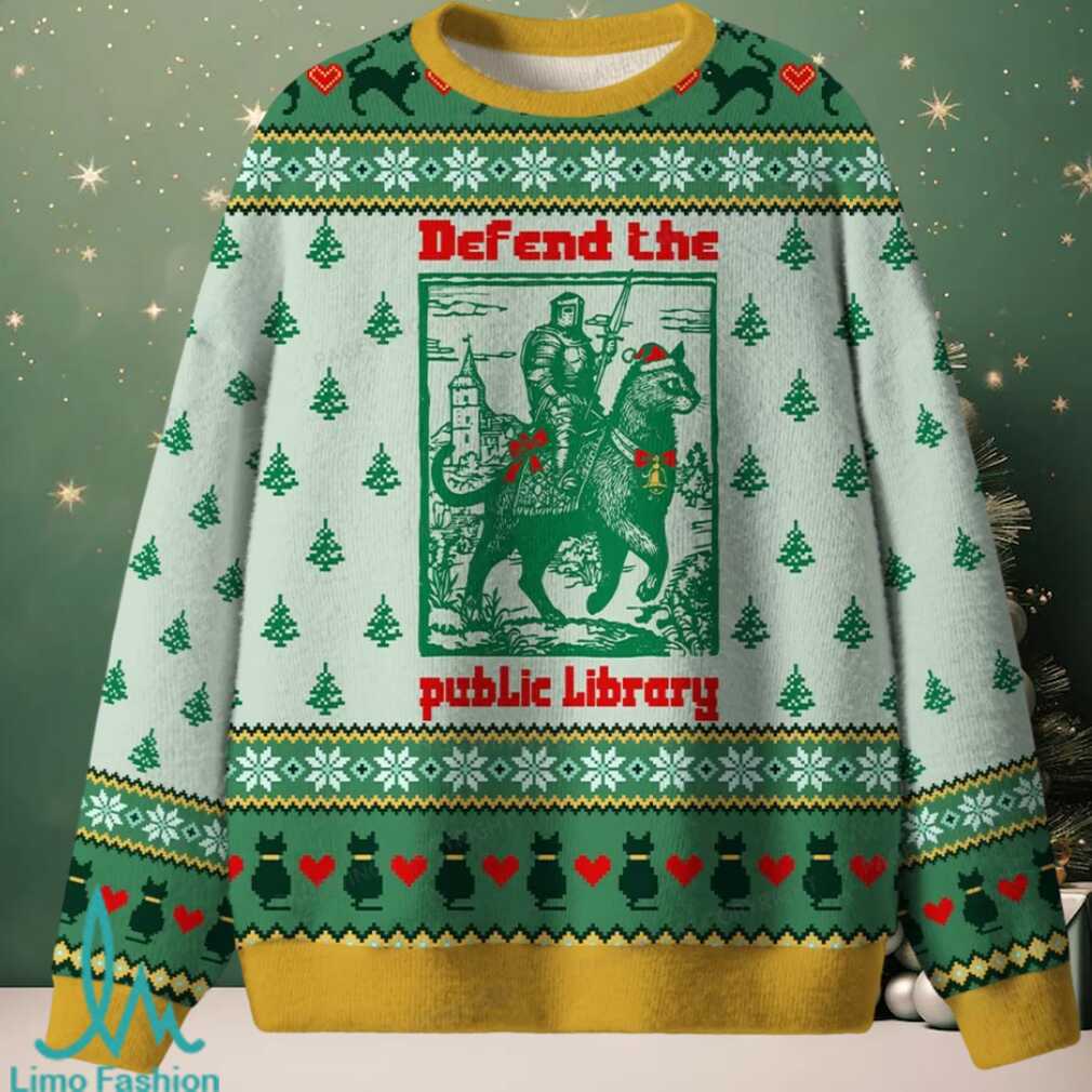 Defend The Public Library Unisex Ugly Knit Sweatshirts Defend The Public Library Unisex Ugly Knit Sweatshirts