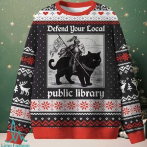 Defend Your Local Public Library Unisex Ugly Knit Sweatshirt Defend Your Local Public Library Unisex Ugly Knit Sweatshirt