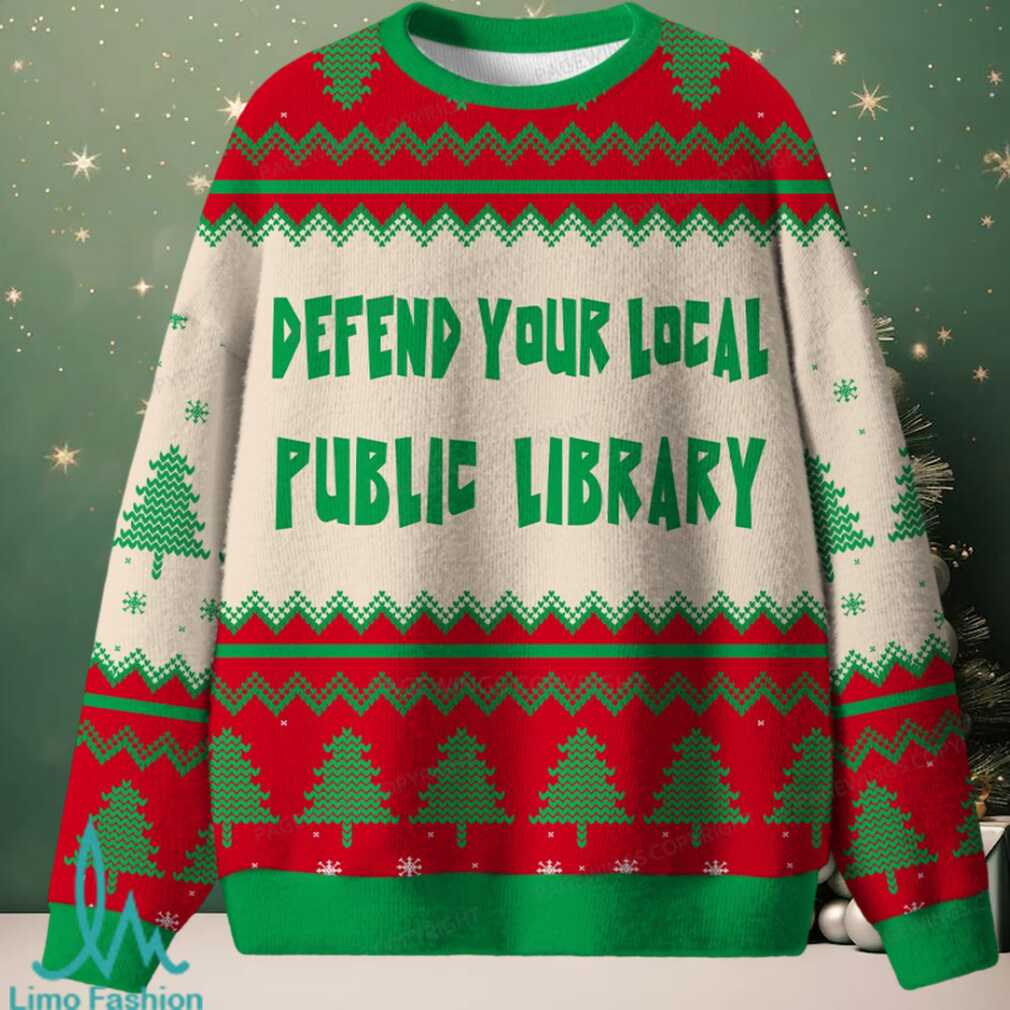 Defend Your Local Public Library Unisex Ugly Knit Sweatshirts Defend Your Local Public Library Unisex Ugly Knit Sweatshirts