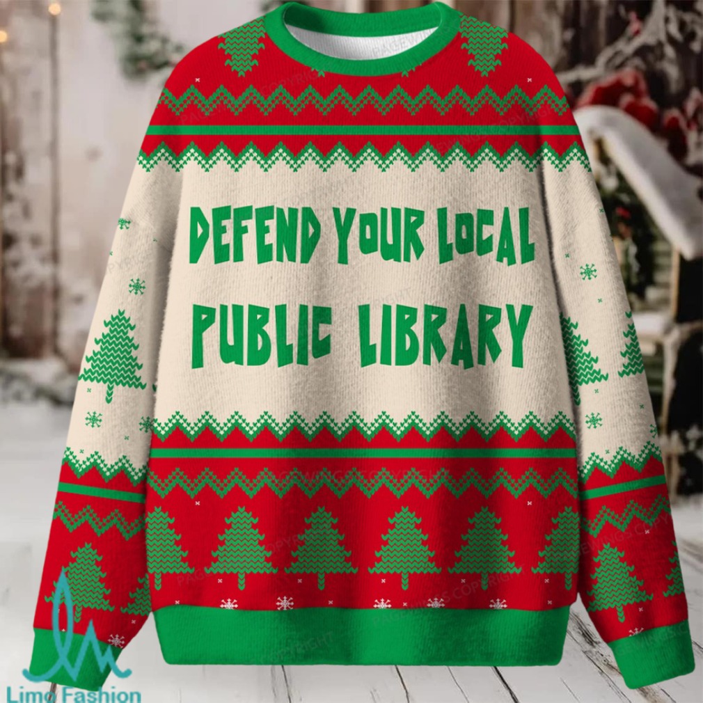 Defend Your Local Public Library Unisex Ugly Knit Sweatshirts Defend Your Local Public Library Unisex Ugly Knit Sweatshirts