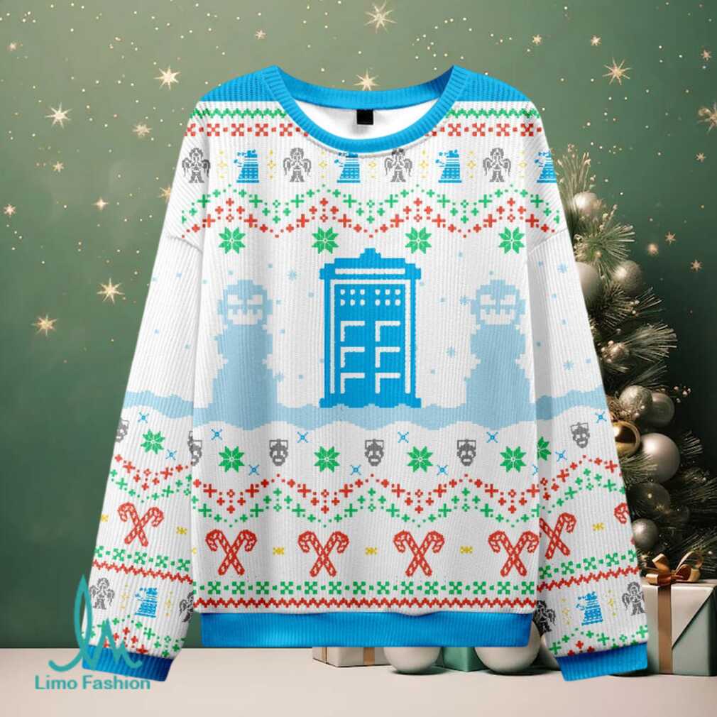 Doctor Who White Ugly Christmas Sweater Sweatshirt