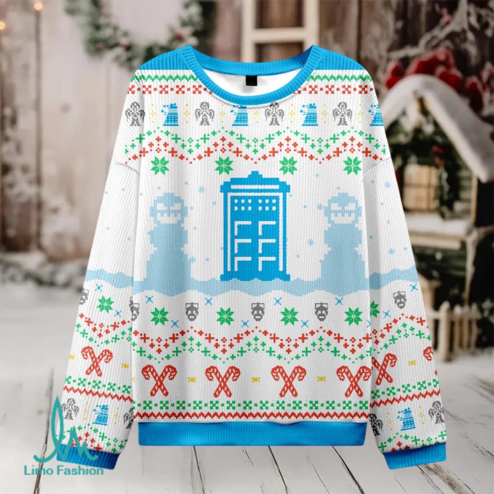 Doctor Who White Ugly Christmas Sweater Sweatshirt