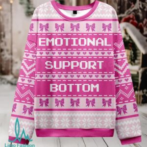 Emotional Support Bottom Pride Christmas Knit Sweatshirt Emotional Support Bottom Pride Christmas Knit Sweatshirt