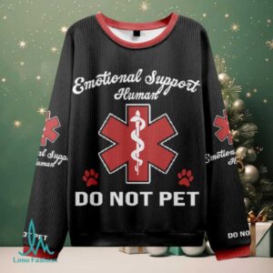 Emotional Support Human Fuzzy Fleece Sweatshirt Emotional Support Human Fuzzy Fleece Sweatshirt