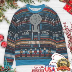 Engaging Holidays Star Trek Ugly Christmas Sweatshirt