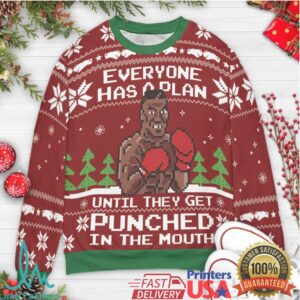 Everyone Has A Plan Mike Tyson Punch Out Ugly Christmas Sweatshirt