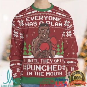 Everyone Has A Plan Mike Tyson Punch Out Ugly Christmas Sweatshirt