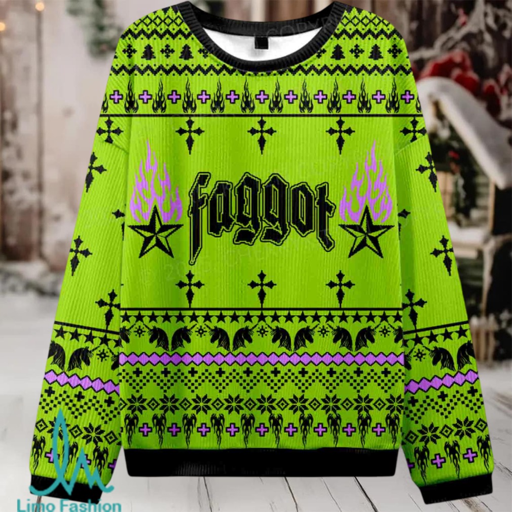 Faggot Pride Christmas Knit Sweatshirt Faggot Pride Christmas Knit Sweatshirt
