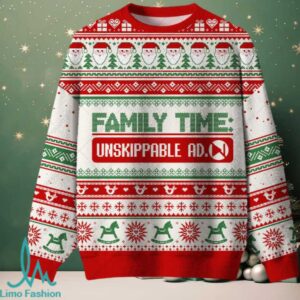 Family Time Ugly Christmas Fuzzy Fleece Sweatshirt