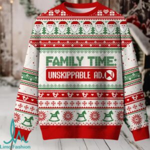 Family Time Ugly Christmas Fuzzy Fleece Sweatshirt