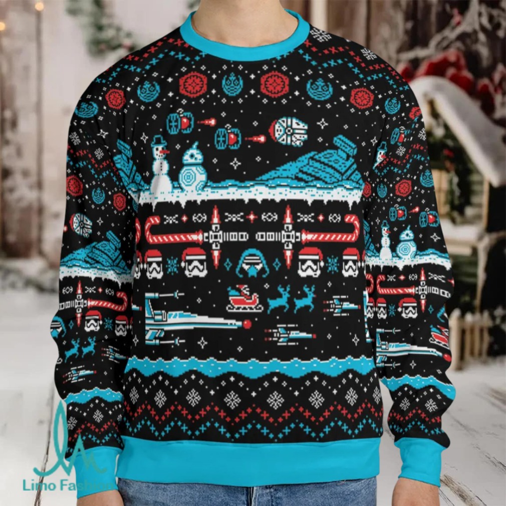 Festive Force Be With You Star Wars Ugly Christmas Sweatshirt Festive Force Be With You Star Wars Ugly Christmas Sweatshirt