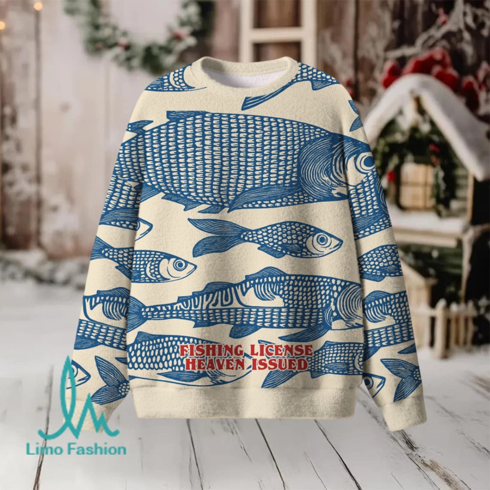 Fishing License Heaven Issues Christian Lightweight Sweater Fishing License Heaven Issues Christian Lightweight Sweater