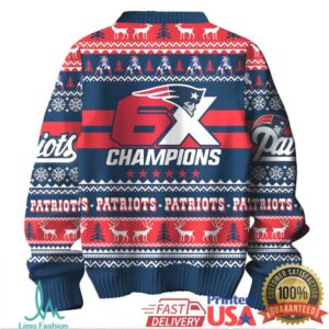 Forever Collectibles NFL Men’s New England Patriots Printed Ugly Sweater Forever Collectibles NFL Men’s New England Patriots Printed Ugly Sweater