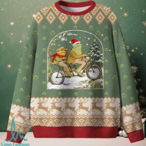 Frog Reading Unisex Ugly Knit Sweatshirt