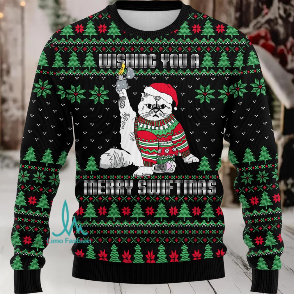 Ugly Christmas Sweater Women Funny Sayings Custom Funny Christmas Holiday  Huh Cat Face Meme Ugly Sweater Tka81 Ugly Cat Sweater