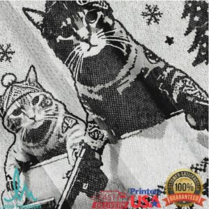 Funny Cat Gang Christmas Ugly Sweatshirt