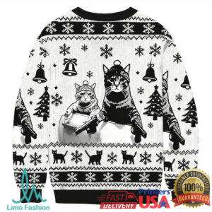 Funny Cat Gang Christmas Ugly Sweatshirt