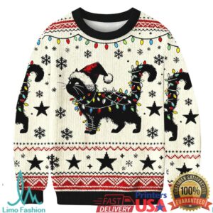 Funny Cute Cat With Light Christmas Ugly Sweatshirt