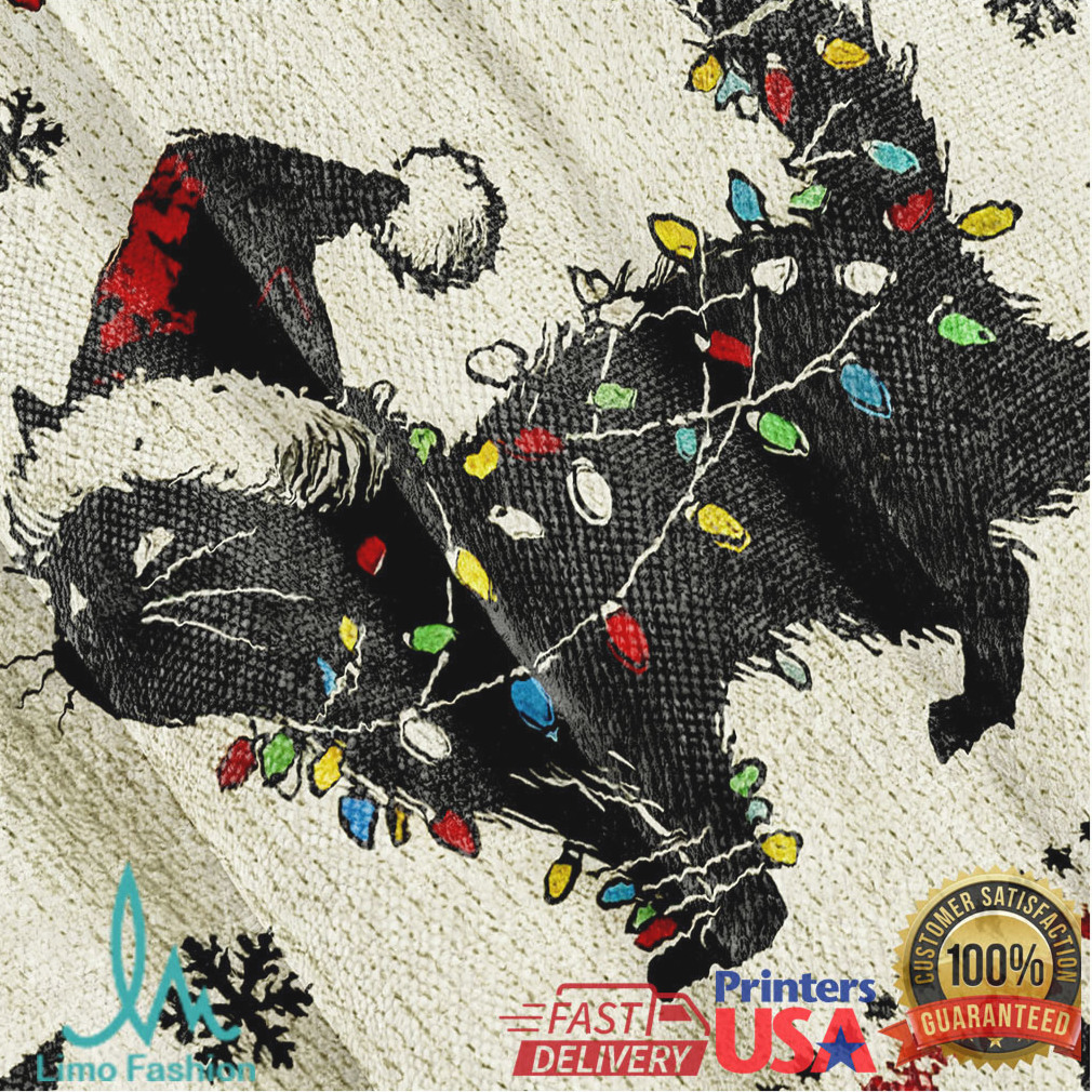 Funny Cute Cat With Light Christmas Ugly Sweatshirt Funny Cute Cat With Light Christmas Ugly Sweatshirt