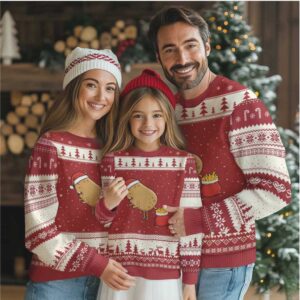 Funny French Fries Xmas Ugly Christmas Sweater Potato Food Eaters